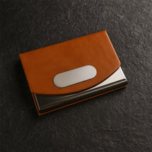 Leather & Stainless - Steel Business Card Holder (1 Pc) - justgrabit.in | Just Grab It