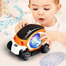 360° Rotating Stunt Car Toy – Bump & Go with 4D Lights, Music & Disco Ball (1 Pc, Battery Not Included) - Justgrabit Inc.