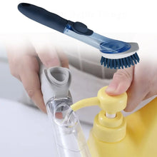 Mix Color Dish Scrubber with Soap Dispenser, Soap Dispensing Dish Brush Set, Dishwashing Brushes Kitchen Scrub Dish Wand for Dishes Sink Pot Pan Cleaning and Washing,1 Handle,3Refill Replacement Head - justgrabit.in | Just Grab It