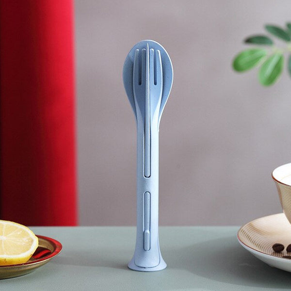 3 in 1 Reusable Spoon, Knife Forks Tableware, Spoon (3 Pcs Set) - justgrabit.in | Just Grab It
