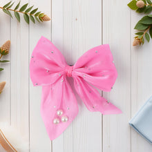 Hair Bow Knot Clip Suitable Girls (12 Pc / Multicolour & Mix Design) - justgrabit.in | Just Grab It