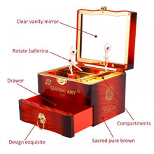 Dancer Ballerina Piano Music Box Hand Crank Music Plastic Box Gift (1 Pc) - justgrabit.in | Just Grab It