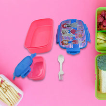 Cartoon Printed Plastic Lunch Box With Inside Small Box & Spoon for Kids, Air Tight Lunch Tiffin Box for Girls Boys, Food Container, Specially Designed for School Going Boys and Girls - justgrabit.in | Just Grab It
