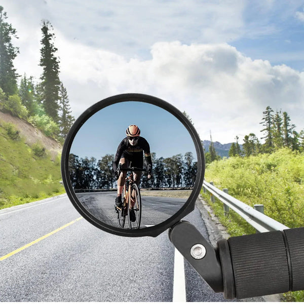 Bar End Bike Mirror: 360° Rotatable & Foldable (1 Pc) - Justgrabit Inc.