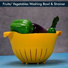 Plastic Fruits Vegetable Noodles Pasta Washing Bowl & Strainer - justgrabit.in | Just Grab It