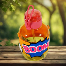 Cute Plastic Water Bottle with adjustable shoulder strap, Straw and Rubber Grip potable drinking cup Water Bottle For Kids | Water Bottle | Return Gift For Kids, Adults | School Water Bottle (1 Pc / 750 ML) - Justgrabit Inc.