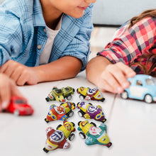 Mini Pull Back Car & Aeroplane PVC Plastic Pull Back Car Cartoon Toys (12 Pcs Set) - justgrabit.in | Just Grab It