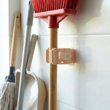 Wall Mounted Self - Adhesive Mop and Broom Holder (1 Pc) - justgrabit.in | Just Grab It