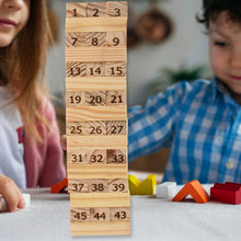 Wooden Tumbling Stacking Tower Game, Zenga tower (48 Pcs Blocks 2 Dices) - justgrabit.in | Just Grab It