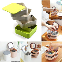 4 Layers Jewelry Box, 360 Degree Rotating Jewelry Box, Jewelry and Earring Organizer Box, Accessory Storage Box - justgrabit.in | Just Grab It