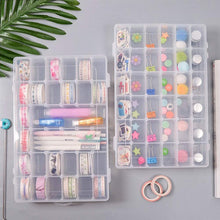 36 Grids Clear Plastic Organizer Box with Dividers Jewellery Storage Box 1 Pc - justgrabit.in | Just Grab It