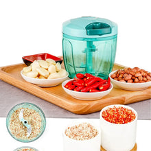 Manual Stainless Steel Compact Extra Sharp Hand Held Vegetable Chopper / Slicer with 5 Blades (750 ml) - Justgrabit Inc.