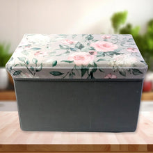 Premium Foldable Storage Box with Floral Lid (1 Pc) - justgrabit.in | Just Grab It