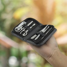 6 - Piece Nail Clippers Kit with Travel Case: Professional Manicure Set, Stainless Steel - Justgrabit Inc.