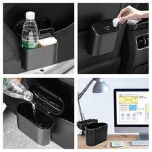 Plastic Mini Car Trash Can / Bin with Lid (1 Pc / With Brown Box) - justgrabit.in | Just Grab It