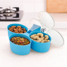 Premium 3 - Compartment Revolving Dry Fruit Box (1 Pc) - justgrabit.in | Just Grab It