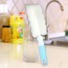 Sponge Cleaning Brush Kitchen Tool Bottle Soft Brush for Dishes| Cleaning Brush Cleaner with Plastic Long Handle, Soft Dish Washing Foam Cleaning Brushes For Cups Mugs Kettles Wine Glasses and Baby Bottles (1 Pc) - Justgrabit Inc.