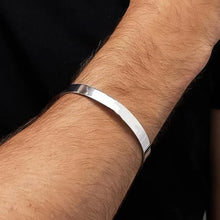 Minimalist Polished Open - Ended Silver - Tone Stainless Steel Kada (1 Pc) - justgrabit.in | Just Grab It