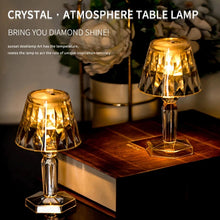 2in1 Transparent Mini Crystal Table Lamp with Reflection Light - justgrabit.in | Just Grab It