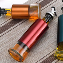 Glass Oil Dispenser with Plastic Covering, Oil and Vinegar Bottle (300 ml) - Justgrabit Inc.