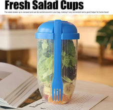 Fruit and Vegetable Salad Cups Easy Clean Salad Mixing Cup for Business People for Business Travel (1Pc) - justgrabit.in | Just Grab It