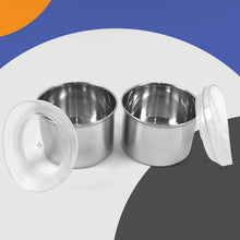 Multipurpose Stainless Steel Airtight Containers with See Through Lid (2 Pc / 500 ML) - justgrabit.in | Just Grab It