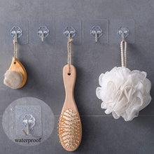 Self Adhesive Transparent Sticky Plastic & Stainless Steel Wall Hooks (10 Pcs Set) - justgrabit.in | Just Grab It