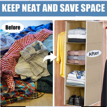 Fabric Hanging 4 - Shelf Closet Cloth Organizer - justgrabit.in | Just Grab It