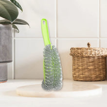 Wire Kitchen Washing Brush, Plastic Small Brush, Cleaning Brush, Bend Handle Pot Washing Brush (2 Pc) - Justgrabit Inc.