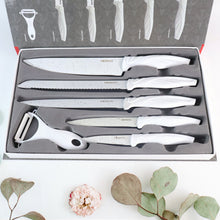 Marble Coated Stainless Steel Kitchen Knife Set (6 Pc) - justgrabit.in | Just Grab It