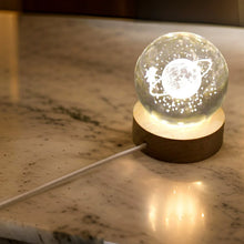 Astronaut Ball Night Light with Resin Base Decorative for Living Room Decor (1 Pc) - justgrabit.in | Just Grab It
