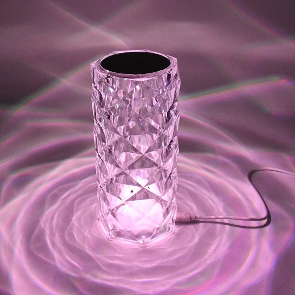 Crystal LED Touch Table Lamp with Remote Control - Justgrabit Inc.