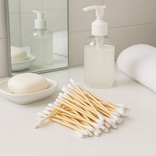 Eco - Friendly Wooden Cotton Ear Buds (1 pkt / 100 Pcs Approx) - justgrabit.in | Just Grab It