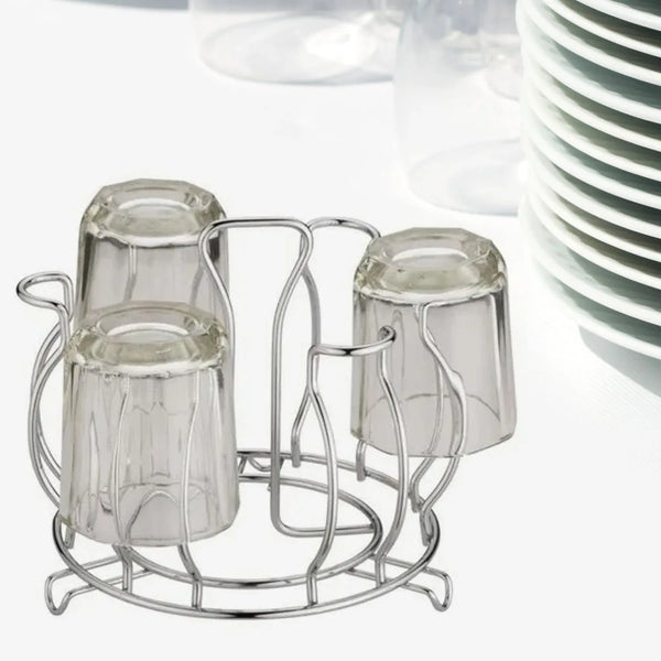 Stainless Steel Glass Holder Glass Hanging Organizer for Kitchen Bars Pubs (MOQ : - 2 Pc) - Justgrabit Inc.