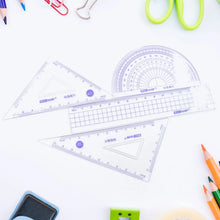 4pcs Ruler Suit Stationery Set for School Student Office ,Draft Rulers for School Office Supplies and Supplies - High School - justgrabit.in | Just Grab It