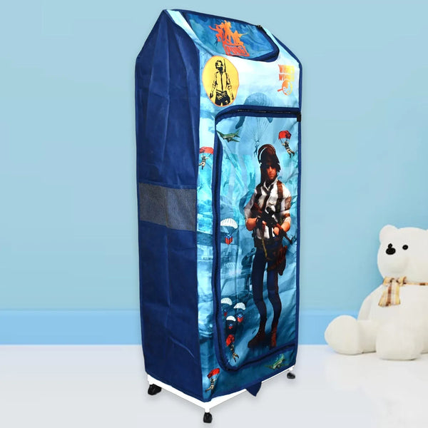 Multi Purpose Foldable Baby Wardrobe / Toy Box 5 Shelves Cartoon Printed - Justgrabit Inc.