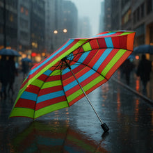 3 - Fold Sun & Rain Protective Solid Foldable Umbrella, (1 Pc / Mix Design) - justgrabit.in | Just Grab It