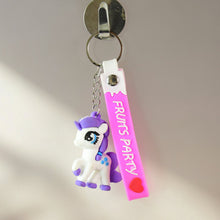 Cute Cartoon Unicorn Keychain with Silicone Strap (1 Pc / Mix design) - justgrabit.in | Just Grab It