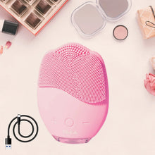 Rechargeable Sonic Silicone Face Cleansing Brush - Justgrabit Inc.