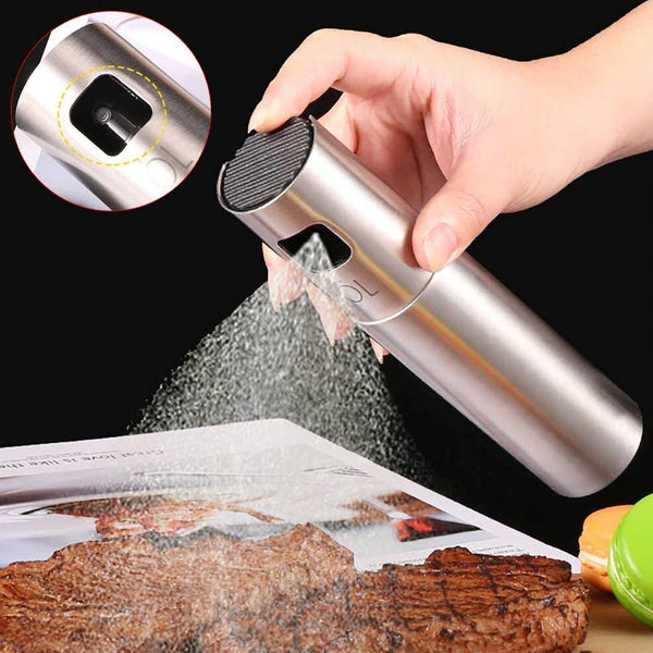 Oil Spray Bottle Dosa | Food Grade Stainless Steel Glass Oil Spray Bottle (100 ML) - justgrabit.in | Just Grab It