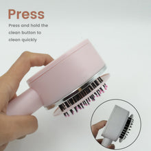 Air Cushion Massage Brush with Long Handle & Self - Cleaning Detangling Comb - justgrabit.in | Just Grab It