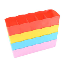Desktop Storage Organizer Box Set - 5 Grid Compartments for Clothing, Underwear, Socks & Ties (4 - Piece) - Justgrabit Inc.