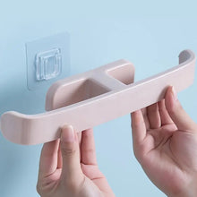 Bathroom Towel Slipper Hanging Rack Self Adhesive Wall Mounted (1 Pc) - justgrabit.in | Just Grab It