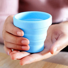 Round Silicone Foldable Glass, Foldable Travel Mug Without Lid (1 Pc) - justgrabit.in | Just Grab It