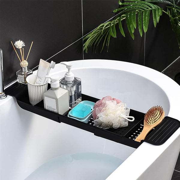 Retractable Bath Caddy, Retractable (78 Cm Long Adjust / 1 Pc / With Brown Box) - justgrabit.in | Just Grab It