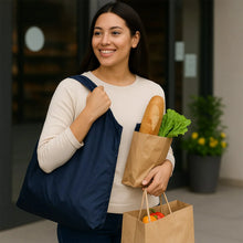Reusable Grocery Bags - Reusable Bags With Handles (1 Pc / Mix Color) - justgrabit.in | Just Grab It