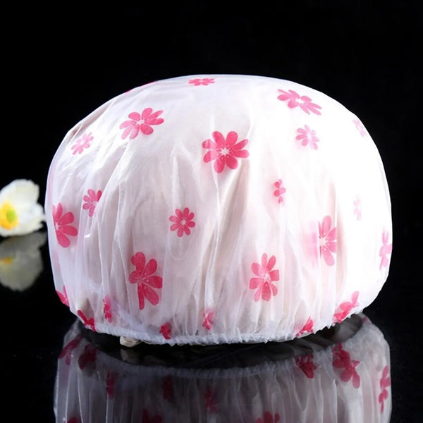 Waterproof Shower Cap Reusable Bath Caps - Justgrabit Inc.