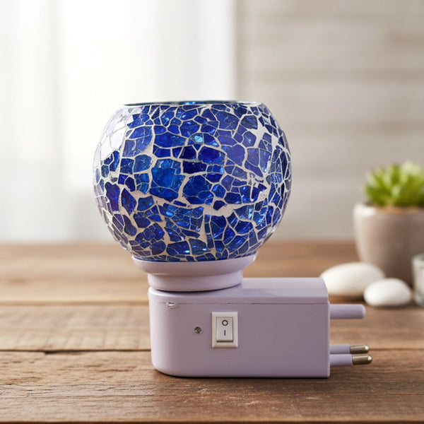 Kapoor Dani Mosaic Glass Electric Night Lamp (1 Pc) - justgrabit.in | Just Grab It