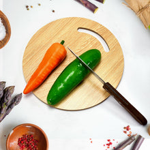 Wooden Round Chopping Board For Chopping Fruit & Vegetable - justgrabit.in | Just Grab It
