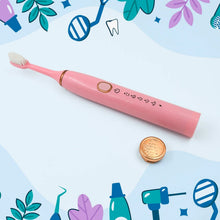 Adult Waterproof Electric Toothbrush with Extra 4 Toothbrush Head (1 Pc / USB Charging Operated / Mix Colour) - justgrabit.in | Just Grab It
